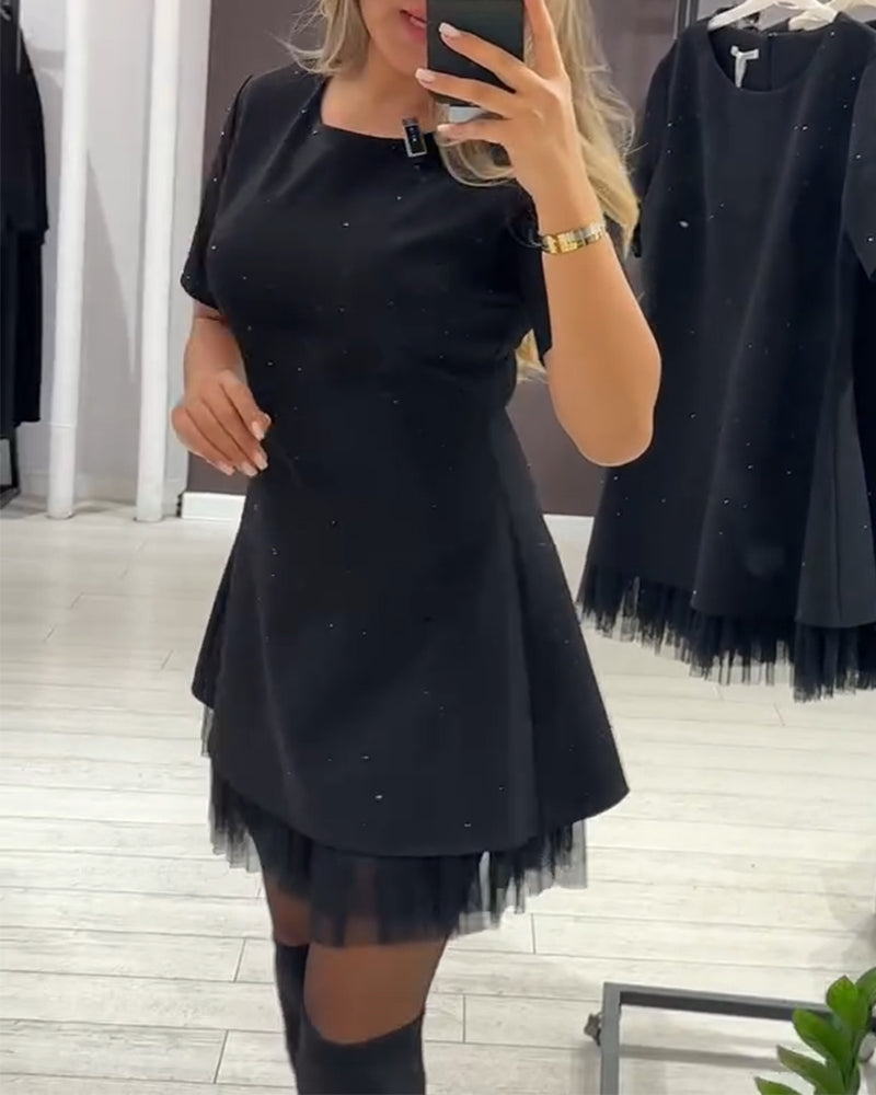 Zephira – Elegancka sukienka patchworkowa