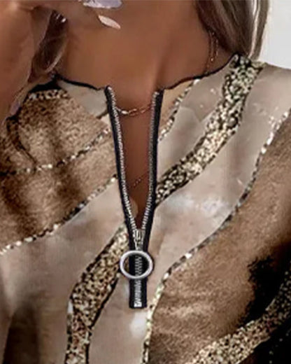 Zéphyrine - Vintage bluza z zamkiem