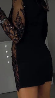 Xanthe – Seksowna sukienka mini z koronkowym wykończeniem