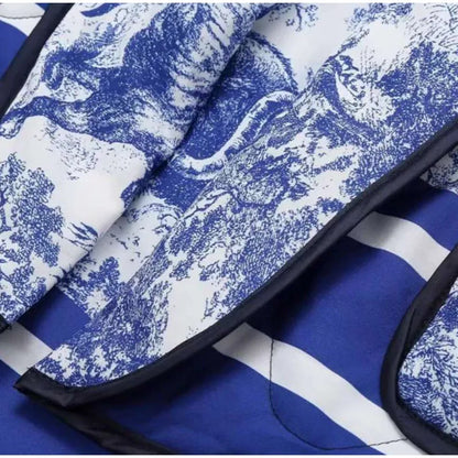 Élérienne I Kurtka z nadrukiem i kołnierzem szalowym