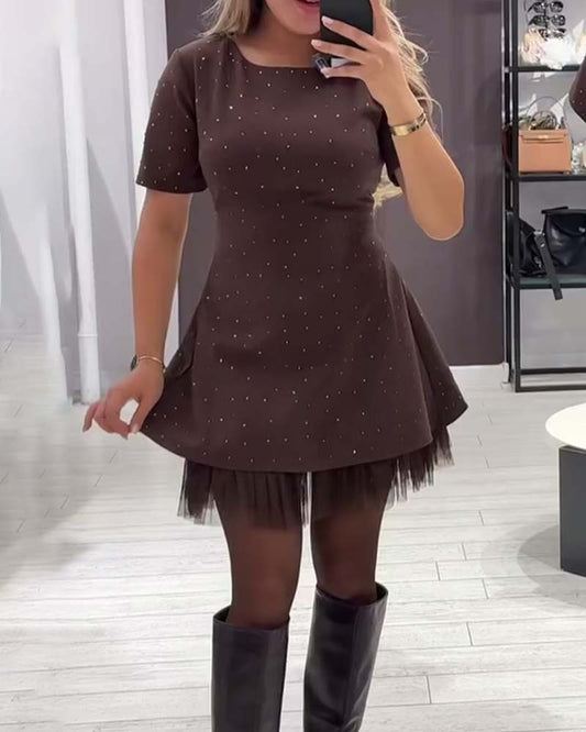 Zephira – Elegancka sukienka patchworkowa