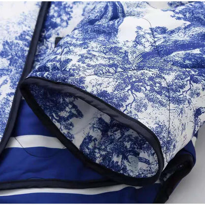 Élérienne I Kurtka z nadrukiem i kołnierzem szalowym