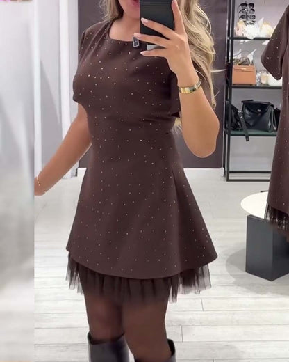 Zephira – Elegancka sukienka patchworkowa