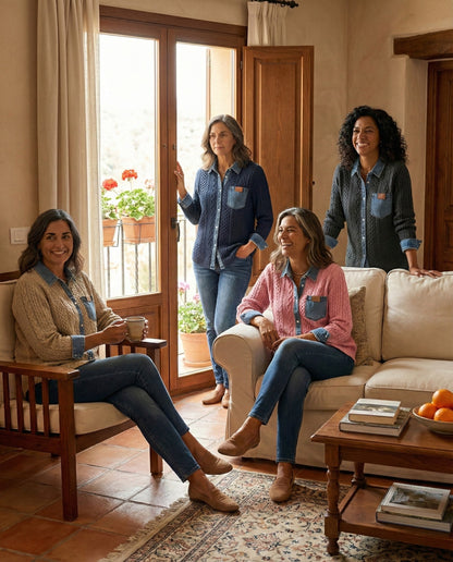 Thalira – Patchworkowa koszula casualowa