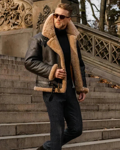 MAVERICK | Kurtka skórzana pikowana.