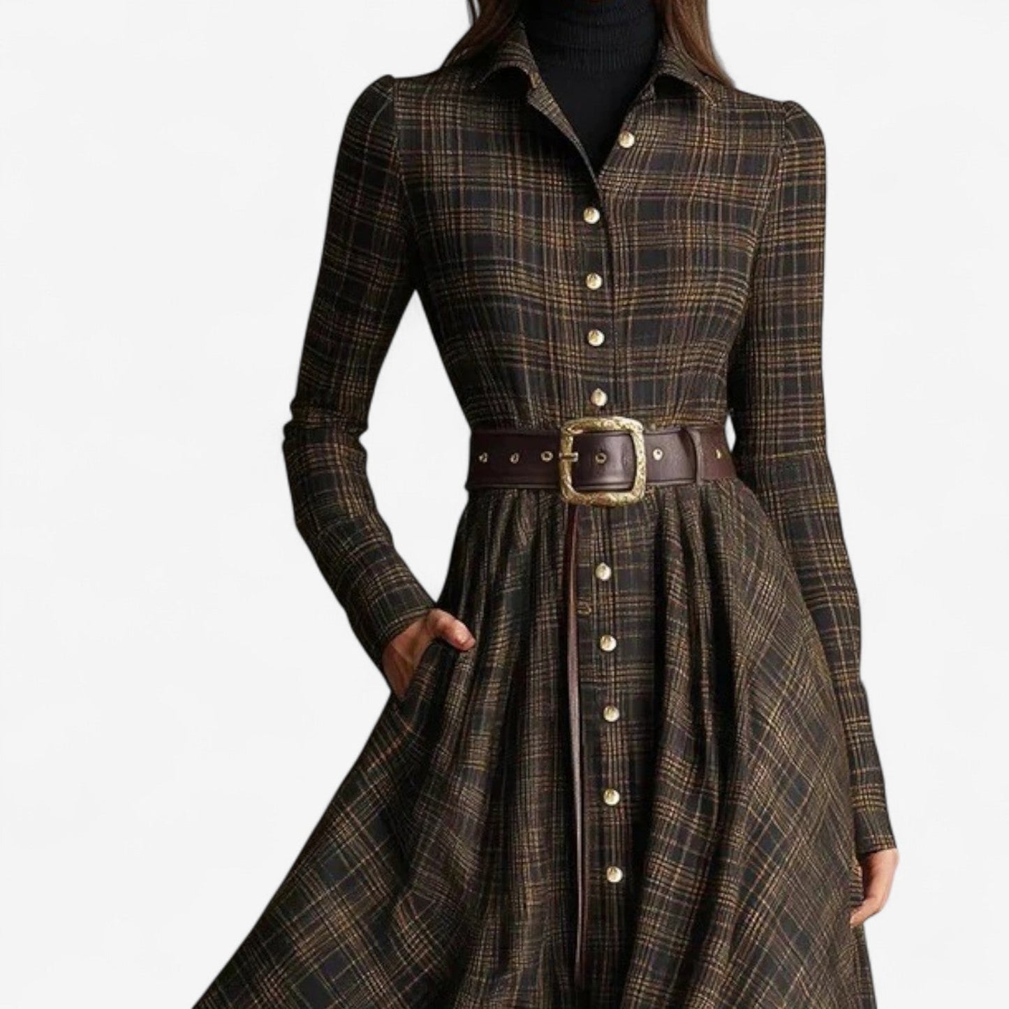 Adaluna – Maxi Sukienka w Stylu Vintage