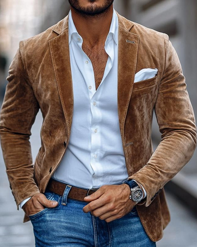 RICO | Casualna kurtka z zamszu.